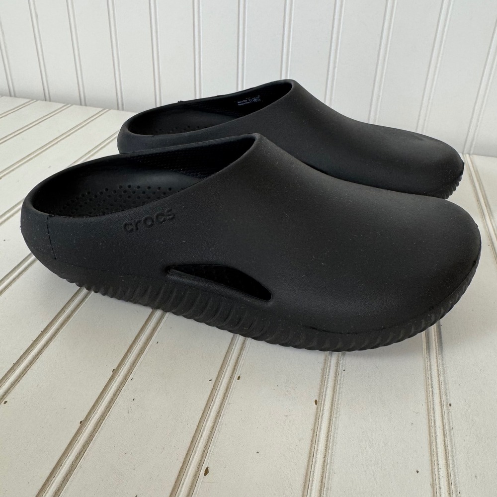 Crocs Mellow Recovery Clogs Black Unisex Mens 7 Womens 9 Slip On 208493 - Picture 5 of 11